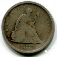 USA: 20 cent. 1875-S 
