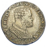 Firenze, Cosimo I de' Medici (1537-1574): testone 1565 (MIR#150/1; CNI#166), gr.8,76