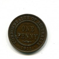 Australia, Giorgio V (1910-1936): 1 penny 1911 (KM#23)

