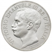 Vittorio Emanuele III (1900-1943): 5 lire 1911 "Cinquantenario" (Gigante#71), periziato A.Bazzoni SPL/FDC