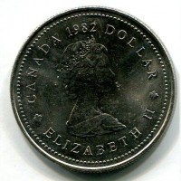 Canada, Elisabetta II (1952-2022): 1 dollaro 1982 "Costituzione" (KM#134)