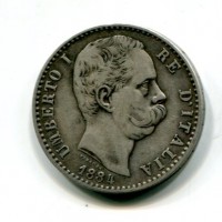 Umberto I (1878-1900): 2 lire 1884 (Gigante#28)
