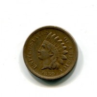 USA: 1 cent. 1859 "Indian head"