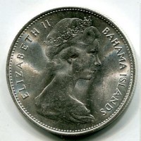 Bahamas, Elisabetta II (1952-2022): 1 dollaro 1966 (KM#8)