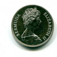 Bermuda, Elisabetta II (1952-2022): 1 dollaro 1972 "Anniversario Nozze D'Argento" (KM#22a)
