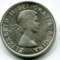 Canada, Elisabetta II (1952-2022): 1 dollaro 1958 "British Columbia"  (KM#55)