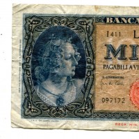 Repubblica: 1.000 lire 14/09/1961 "Italia-Medusa" (Gigante,BI#54E)
