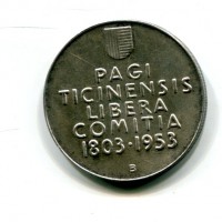 Svizzera, Ticino: medaglia 1953, g.15,90