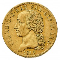 Vittorio Emanuele I (1802-1821): 20 lire 1819 (Gigante#14)