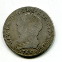 Carlo Emanuele III (1730-1773): 1/4 scudo 1766 (Simonetti#35/4)