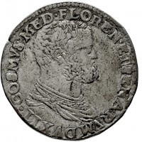 Firenze, Cosimo I de' Medici (1555-1569): testone (CNI,XII,272#216; Ravegnani-Morosini,II,372#14), grammi 9.18