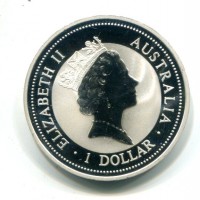 Australia, Elisabetta II (1952-2022): 1 dollaro 1997 "Kookaburra"
