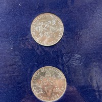 Vaticano, Giovanni Paolo II (1978-2005): dittico 1000+500 lire 1983-84 "Anno Santo" (Gigante#318), in confezione originale