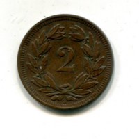 Svizzera, Confederazione: 2 rappen 1900