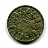 Gran Bretagna, Giorgio V (1910-1936): 6 pence 1932 (Spink#4041)