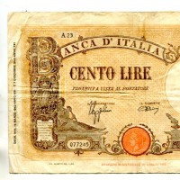 Regno, Vittorio Emanuele III: 100 lire 15/03/1943 "Grande B" (GiganteBI#21B)
