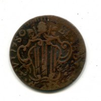 Ferrara, Benedetto XIV (1740-1758): 1/2 baiocco 1750 (MIR,IV#2649/34)
