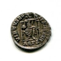 Graziano (367-383 d.C.): siliqua "VIRTVS ROMANORVM", zecca di Aquileia (RIC#282), 1,75g