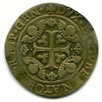 Genova, Dogi Biennali III fase (1637-1797): scudo largo 1652, leggera doratura. Gr. 33,44
