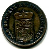 Massa di Lunigiana, Maria Beatrice d'Este Cybo Malaspina (1790-1796): 1/2 lira da 10 soldi 1792 (MIR#328)
