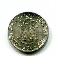 Sud Africa: 20 cent 1961 (KM#61)