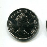 Isole Falkland, Elisabetta II (1952-2022): 50 pence 1987 "Pinguino Imperatore" (KM#50)