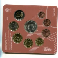 San Marino 2021: serie annuale 8 pezzi più moneta da 5 euro in argento "Giornata Internazionale della Biodiversità"
