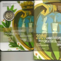 San Marino 2009: 2 euro commemorativi "Anno europeo della creatività e della innovazione"
