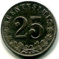 Vittorio Emanuele III (1900-1943): 25 cent. 1903 "Valore" (Gigante#192)
