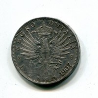 Vittorio Emanuele III (1900-1943): 2 lire 1907 "Aquila Sabauda"
