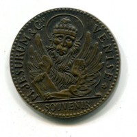 Venezia 1889: medaglia souvenir, M. Jesurum, esposizione di Parigi, diametro 35mm, gr.17,09