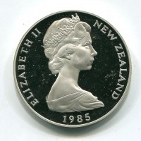 Nuova Zelanda, Elisabetta II (1952-2022): 1 dollaro 1985 "Trampoliere Nero" (KM#55A)