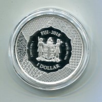 Fiji, Elisabetta II (1952-2022): 1 dollaro 2018 "Samurai - Kiyomori", oncia