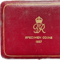 Gran Bretagna, Giorgio VI (1937-1952): PROOF set 1937 (Spink#PS15). Quattro pezzi nell'astuccio originale, sempre più richiesto