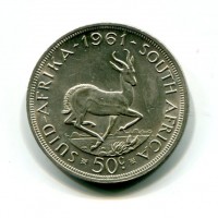 Sud Africa: 50 cent. 1961 (KM#62)