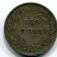 Portogallo, Luiz I (1861-1889): 200 reis 1875 (KM#512)