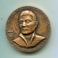 Giovanni Paolo II (1978-2005): medaglia 1991, "Visita a Mantova, 4° Centenario per la morte di San Luigi Gonzaga", diametro 50mm