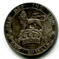 Gran Bretagna, Edoardo VII (1901-1910): 1 scellino 1910