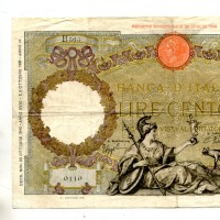 Regno, Vittorio Emanuele III: 100 lire 23/10/1940 "Roma Guerriera" (GiganteBI#19/25), piccolo strappetto
