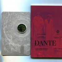 San Marino 2015: 2 euro commemorativi "Dante", nel folder originale