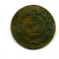 Germania, Nassau, Guglielmo (1816-1839): 1/4 kreuzer 1819 (KM#41)