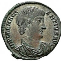 Magnenzio (350-353 d.C.): maiorina "VICTORIA AVG LIB ROMANOR" (RIC#177)