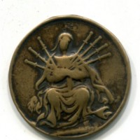 Roma, II metà del XVIII sec.: medaglia devozionale "Madonna dei 7 dolori", diametro 33mm, gr.12,29