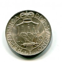 San Marino: 1938, 10 lire (Gigante#16)