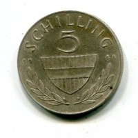 Austria, Repubblica: 5 scellini 1964 (KM#2889)