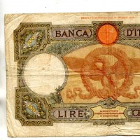Regno, Vittorio Emanuele III: 100 lire 12/10/1938 "Roma Guerriera" (GiganteBI#19/18), macchie, strappetto
