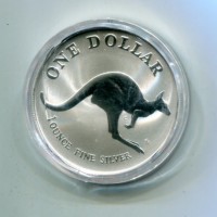 Australia, Elisabetta II (1952-2022): 1 dollaro 1993 "Kangaroo" (KM#211.1)
