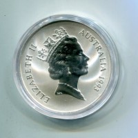 Australia, Elisabetta II (1952-2022): 1 dollaro 1993 "Kangaroo" (KM#211.1)
