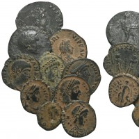 Impero Romano: lotto di 10 monete IV secolo da classificare