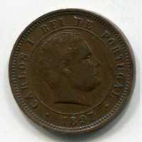 Portogallo, Carlos I (1889-1908): 5 reis 1897 (KM#530)